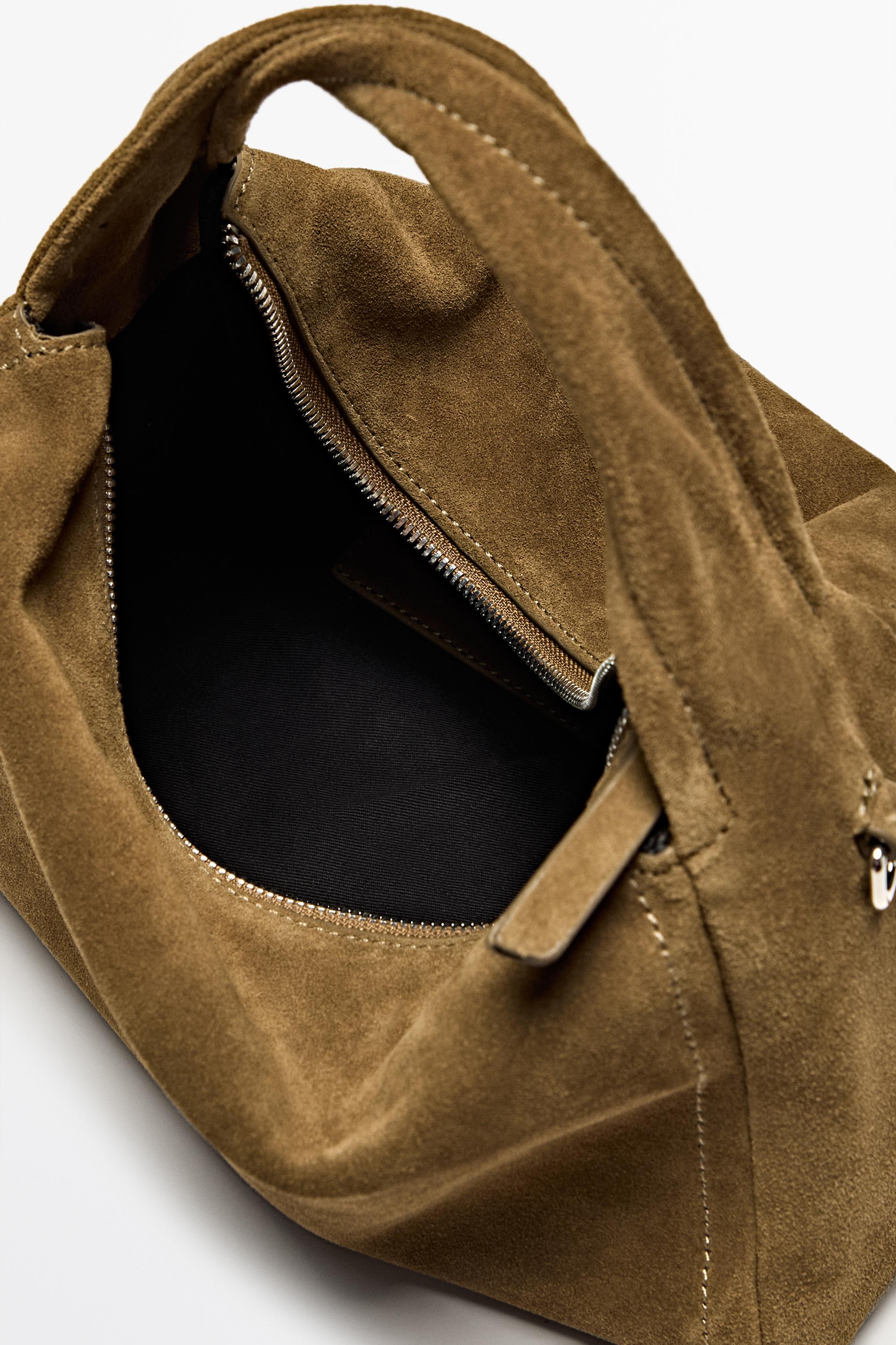 Sac bandoulière croûte de cuir